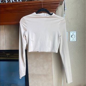 Meshki long sleeve crop top